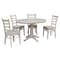 International Concepts Round 36 in Rd Extension Dining Table, 4 Emily Chairs, Washed Gray Taupe, 36 in W, 48 in L, Wood K09-36RXT-27B-C617-4 - alternate 1